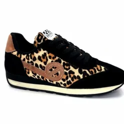 Sport Chic|Animalier<No Name Baskets Running City Run Jogger W Daim Noir Léo LéopardNoir