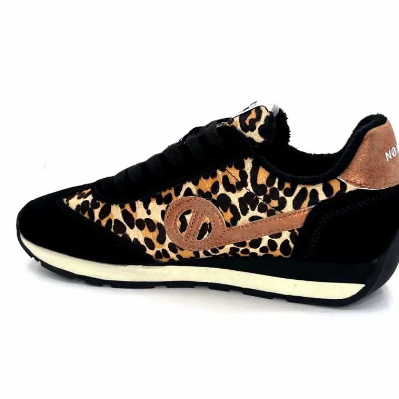 Sport Chic|Animalier<No Name Baskets Running City Run Jogger W Daim Noir Léo LéopardNoir