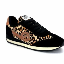 Sport Chic|Animalier<No Name Baskets Running City Run Jogger W Daim Noir Léo LéopardNoir