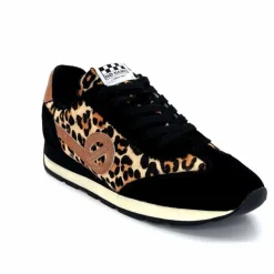 Sport Chic|Animalier<No Name Baskets Running City Run Jogger W Daim Noir Léo LéopardNoir