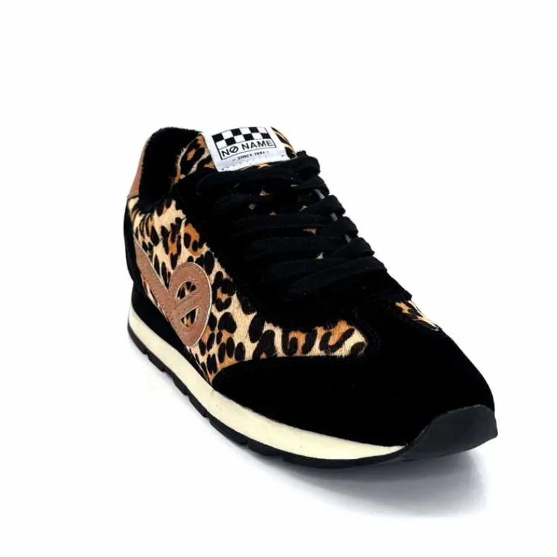 Sport Chic|Animalier<No Name Baskets Running City Run Jogger W Daim Noir Léo LéopardNoir