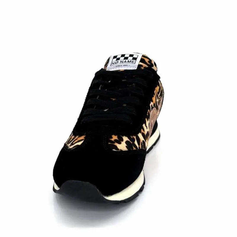 Sport Chic|Animalier<No Name Baskets Running City Run Jogger W Daim Noir Léo LéopardNoir