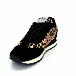 Sport Chic|Animalier<No Name Baskets Running City Run Jogger W Daim Noir Léo LéopardNoir