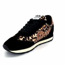 Sport Chic|Animalier<No Name Baskets Running City Run Jogger W Daim Noir Léo LéopardNoir