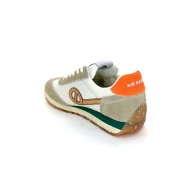 Sport Chic|Baskets<No Name Baskets Running City Run Jogger W Daim Orange Textile Blanc Beige