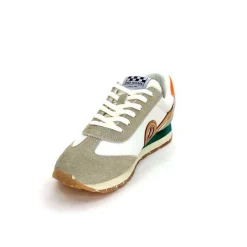 Sport Chic|Baskets<No Name Baskets Running City Run Jogger W Daim Orange Textile Blanc Beige