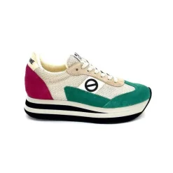 Teenager|Baskets<No Name Baskets Running Flex M Jogger W Daim Fuchsia Textile Beige Vert