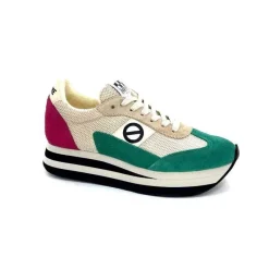 Teenager|Baskets<No Name Baskets Running Flex M Jogger W Daim Fuchsia Textile Beige Vert