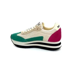 Teenager|Baskets<No Name Baskets Running Flex M Jogger W Daim Fuchsia Textile Beige Vert
