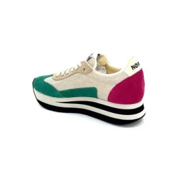 Teenager|Baskets<No Name Baskets Running Flex M Jogger W Daim Fuchsia Textile Beige Vert