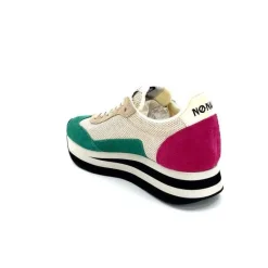 Teenager|Baskets<No Name Baskets Running Flex M Jogger W Daim Fuchsia Textile Beige Vert