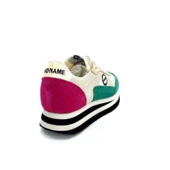 Teenager|Baskets<No Name Baskets Running Flex M Jogger W Daim Fuchsia Textile Beige Vert