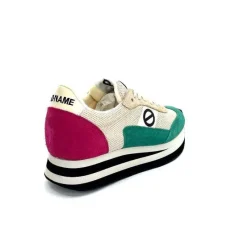 Teenager|Baskets<No Name Baskets Running Flex M Jogger W Daim Fuchsia Textile Beige Vert