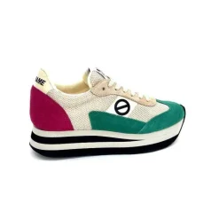 Teenager|Baskets<No Name Baskets Running Flex M Jogger W Daim Fuchsia Textile Beige Vert