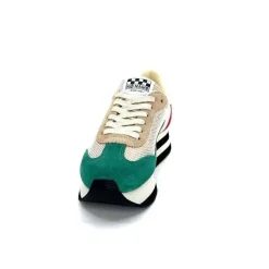 Teenager|Baskets<No Name Baskets Running Flex M Jogger W Daim Fuchsia Textile Beige Vert