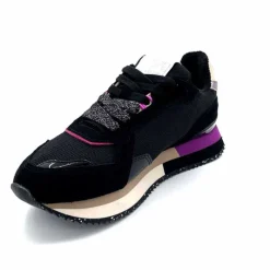 Sport|Décontracté<No Name Baskets Running Mia Jogger W Cuir Noir Fushia FushiaNoir
