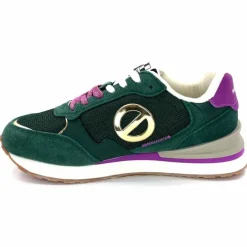 Sport|Baskets<No Name Baskets Running Tova Runner W Daim Vert Textile Vert Blanc Violet BlancFushiaVert