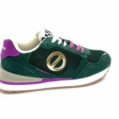 Sport|Baskets<No Name Baskets Running Tova Runner W Daim Vert Textile Vert Blanc Violet BlancFushiaVert
