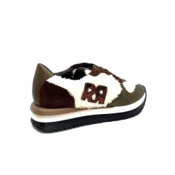 Montagne|Baskets<Requin Baskets Running Reqins Urielle Cuir Textile Ecru Marron