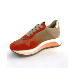 Sport Chic|Baskets<Softwaves Baskets Running 89401011 Cuir Daim Beige Orange