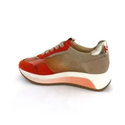 Sport Chic|Baskets<Softwaves Baskets Running 89401011 Cuir Daim Beige Orange