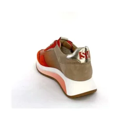 Sport Chic|Baskets<Softwaves Baskets Running 89401011 Cuir Daim Beige Orange