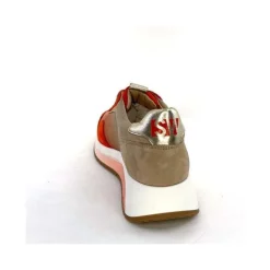 Sport Chic|Baskets<Softwaves Baskets Running 89401011 Cuir Daim Beige Orange