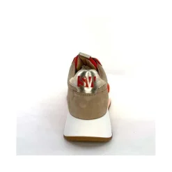 Sport Chic|Baskets<Softwaves Baskets Running 89401011 Cuir Daim Beige Orange