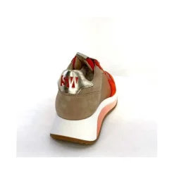 Sport Chic|Baskets<Softwaves Baskets Running 89401011 Cuir Daim Beige Orange