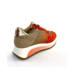 Sport Chic|Baskets<Softwaves Baskets Running 89401011 Cuir Daim Beige Orange