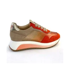 Sport Chic|Baskets<Softwaves Baskets Running 89401011 Cuir Daim Beige Orange