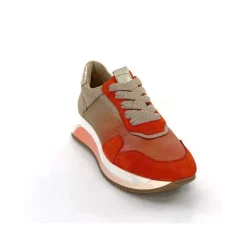 Sport Chic|Baskets<Softwaves Baskets Running 89401011 Cuir Daim Beige Orange