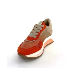 Sport Chic|Baskets<Softwaves Baskets Running 89401011 Cuir Daim Beige Orange