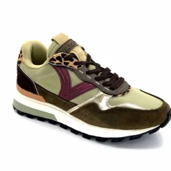 Sport Chic|Animalier<Victoria Baskets Running 1156108 Textile Daim Kaki KakiLéopard