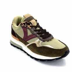 Sport Chic|Animalier<Victoria Baskets Running 1156108 Textile Daim Kaki KakiLéopard