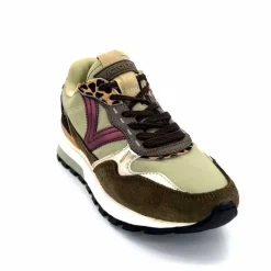 Sport Chic|Animalier<Victoria Baskets Running 1156108 Textile Daim Kaki KakiLéopard