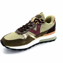 Sport Chic|Animalier<Victoria Baskets Running 1156108 Textile Daim Kaki KakiLéopard