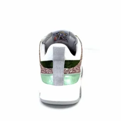 Teenager|Décontracté<Semerdjian Baskets SMR Chita 11377 Cuir Blanc Glitter Rose Vert