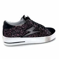 Teenager|Fantaisie<Semerdjian Baskets SMR23 Maya A651 Daim Paillettes Rose Noir