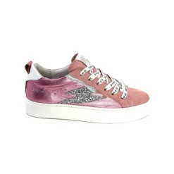 Teenager|Baskets<Semerdjian Baskets SMR Viken 11710 Cuir Métallique Daim Rose