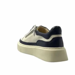 Sport Chic|Baskets<Softwaves Baskets 8.80.01/03 Cuir Crème &amp; Marine