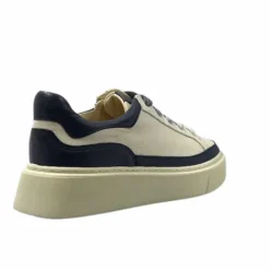 Sport Chic|Baskets<Softwaves Baskets 8.80.01/03 Cuir Crème &amp; Marine