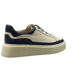 Sport Chic|Baskets<Softwaves Baskets 8.80.01/03 Cuir Crème &amp; Marine