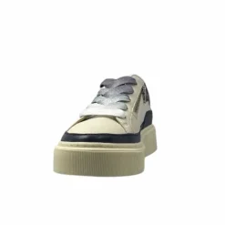 Sport Chic|Baskets<Softwaves Baskets 8.80.01/03 Cuir Crème &amp; Marine