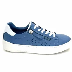 Sport Chic|Baskets<ivoire422 Baskets Zip Ivoire 278 Cuir Bleu