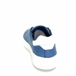 Sport Chic|Baskets<ivoire422 Baskets Zip Ivoire 278 Cuir Bleu