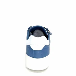 Sport Chic|Baskets<ivoire422 Baskets Zip Ivoire 278 Cuir Bleu