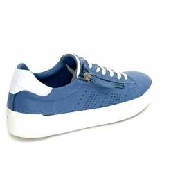 Sport Chic|Baskets<ivoire422 Baskets Zip Ivoire 278 Cuir Bleu