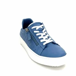 Sport Chic|Baskets<ivoire422 Baskets Zip Ivoire 278 Cuir Bleu