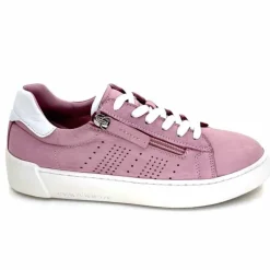 Sport Chic|Basic<ivoire422 Baskets Zip Ivoire 278 Cuir Rose